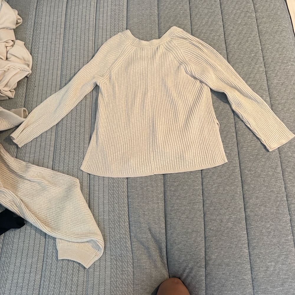 Free People Cream Ribbed Pajama Set - Picture 4 of 5